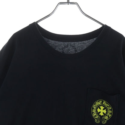Chrome Hearts Vertical Logo Tee Short Sleeve T-Shirt Black Yellow — view 3