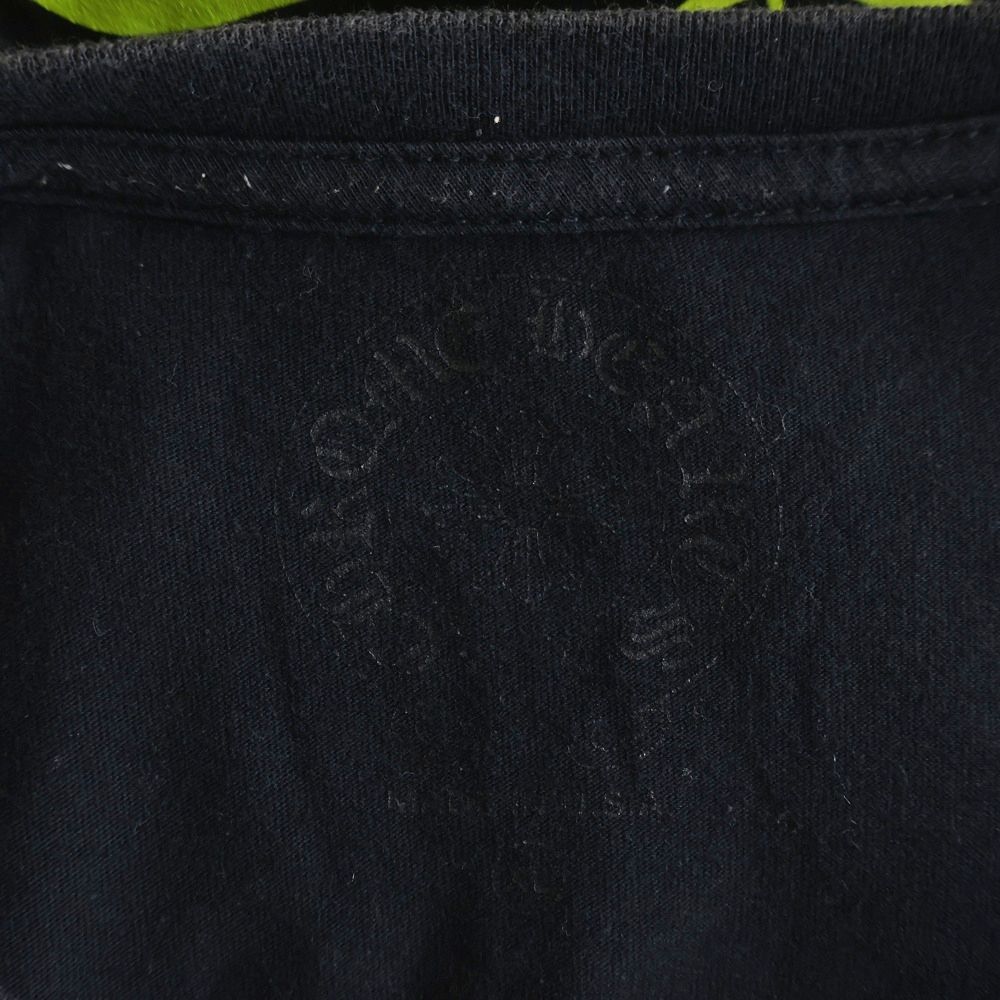 Chrome Hearts Vertical Logo Tee Short Sleeve T-Shirt Black Yellow — view 7
