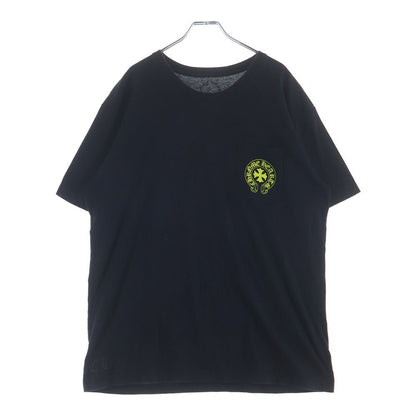 Chrome Hearts Vertical Logo Tee Short Sleeve T-Shirt Black Yellow — view 2