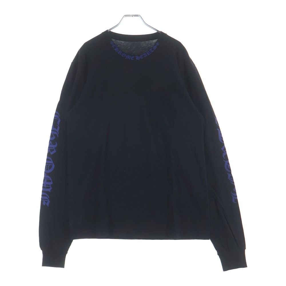 Chrome Hearts Neck Logo L S Tee Print Long Sleeve T-Shirt Black