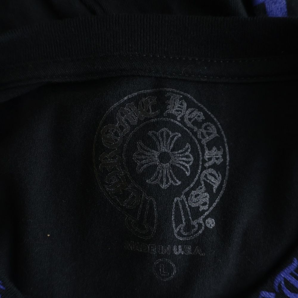 Chrome Hearts Neck Logo L S Tee Print Long Sleeve T-Shirt Black — view 7