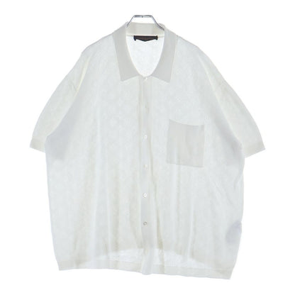 Louis Vuitton Monogram Pointer Short Sleeve Cotton Shirt White
