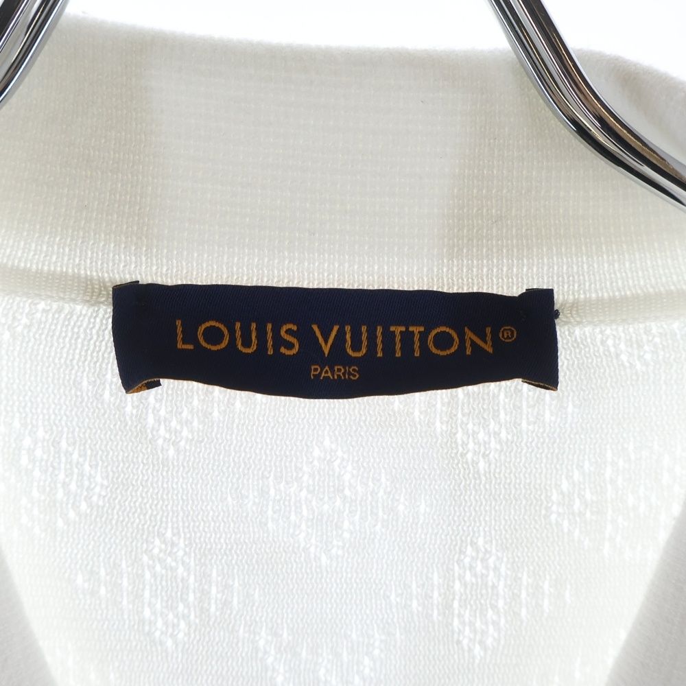Louis Vuitton Monogram Pointer Short Sleeve Cotton Shirt White — view 6
