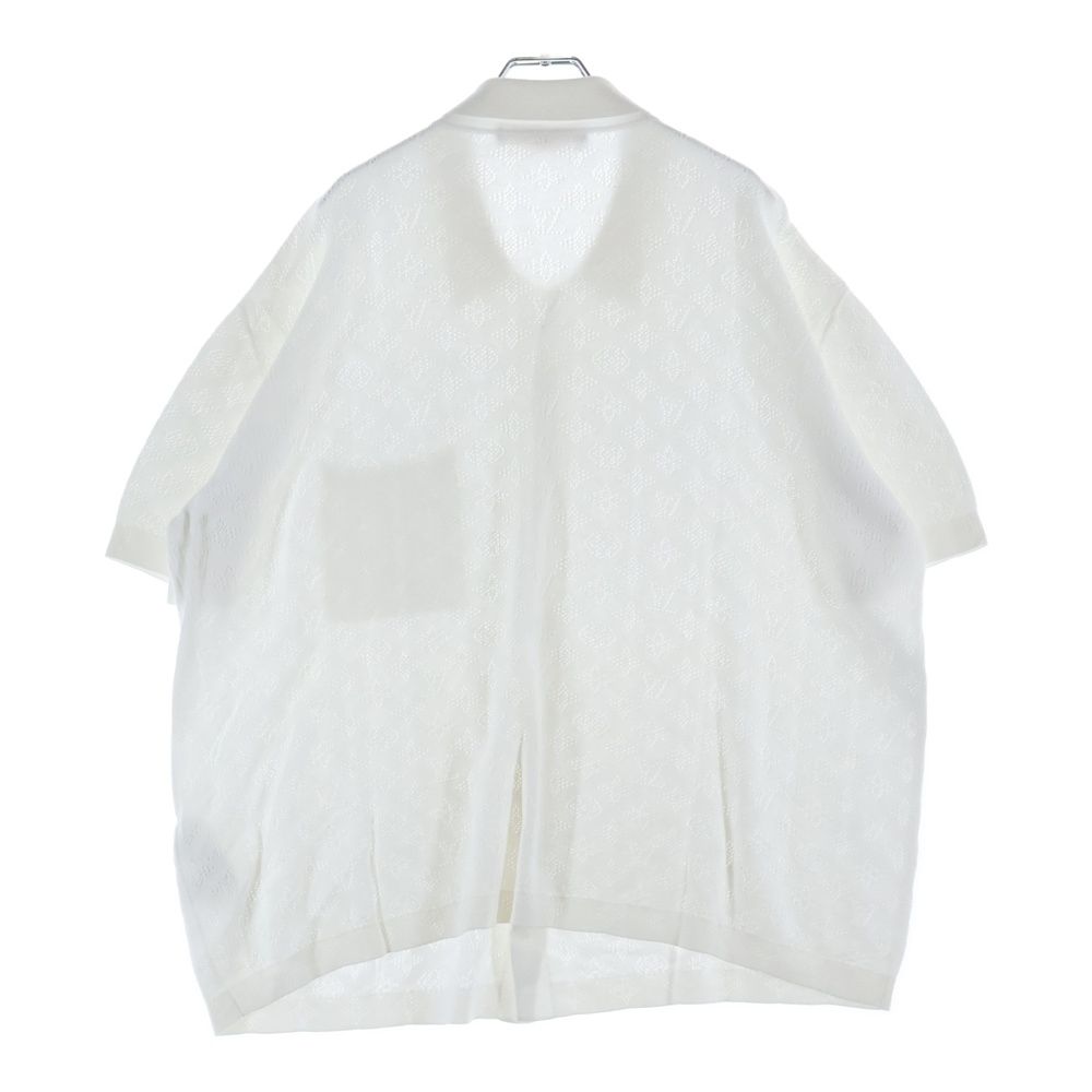Louis Vuitton Monogram Pointer Short Sleeve Cotton Shirt White — view 2