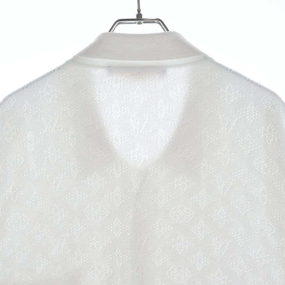 Louis Vuitton Monogram Pointer Short Sleeve Cotton Shirt White — view 4