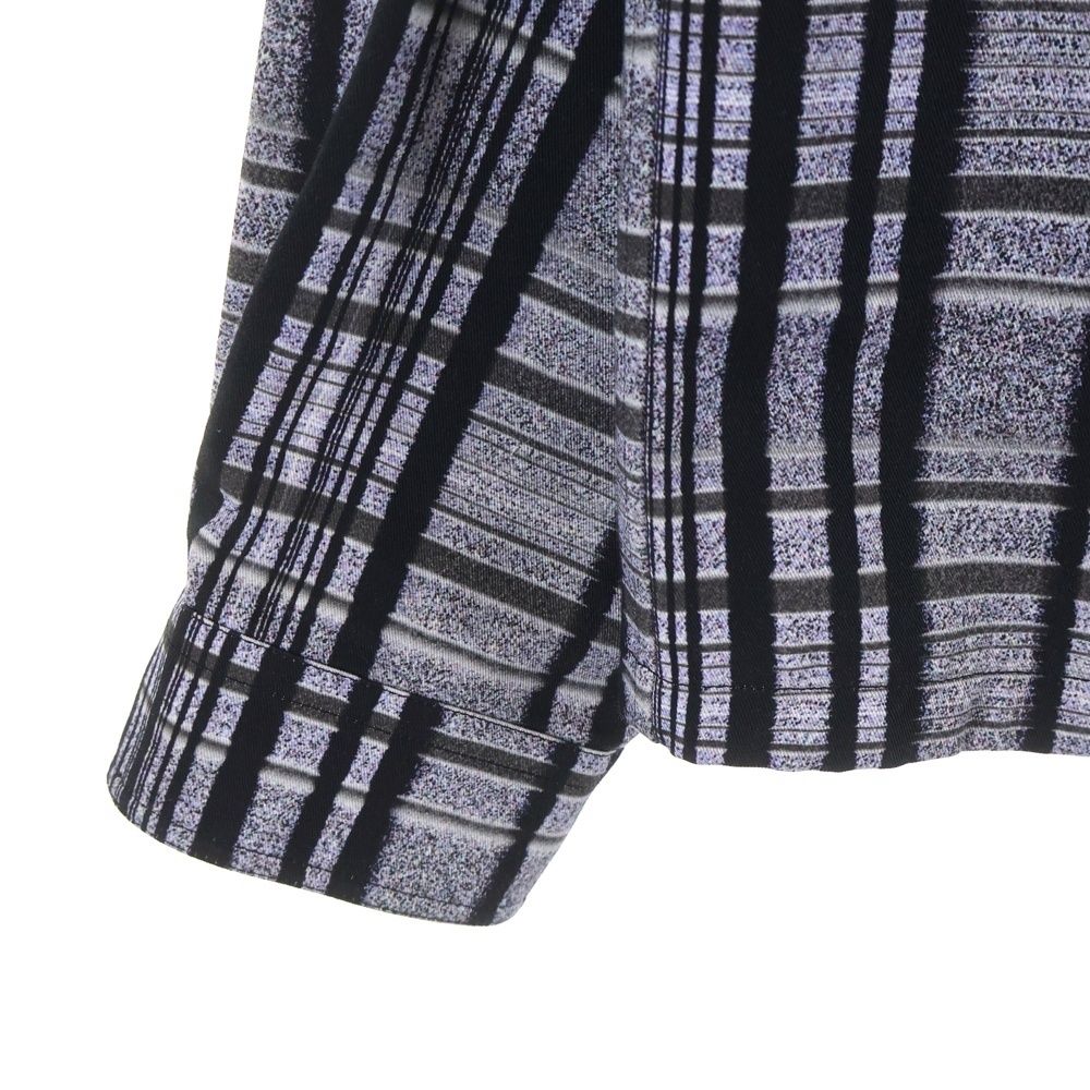 Louis Vuitton Plaid Photographic Print Oversize Long Sleeve Shirt Jacket Gray — view 5