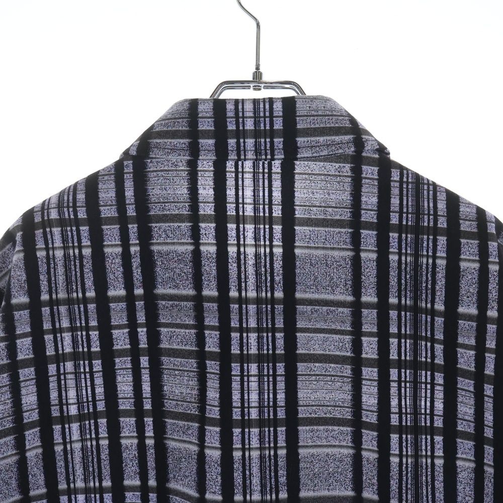 Louis Vuitton Plaid Photographic Print Oversize Long Sleeve Shirt Jacket Gray — view 4