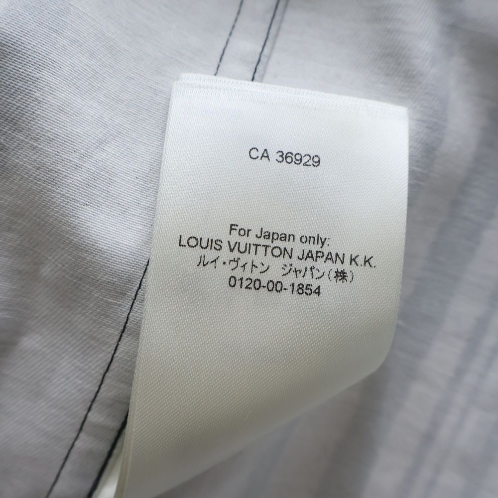 Louis Vuitton Plaid Photographic Print Oversize Long Sleeve Shirt Jacket Gray — view 8