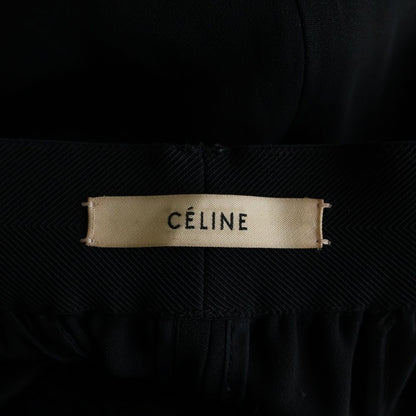 Celine Side Line Rayon Acetate Easy Tapered Pants Black — view 7