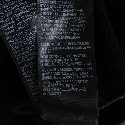 Balenciaga Front Logo Embroidery Crew Neck Sweatshirt Black — view 7