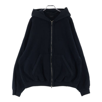 Balenciaga Inside Out Zipup Hoodie Out Zip Black — view 2