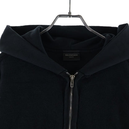 Balenciaga Inside Out Zipup Hoodie Out Zip Black — view 3