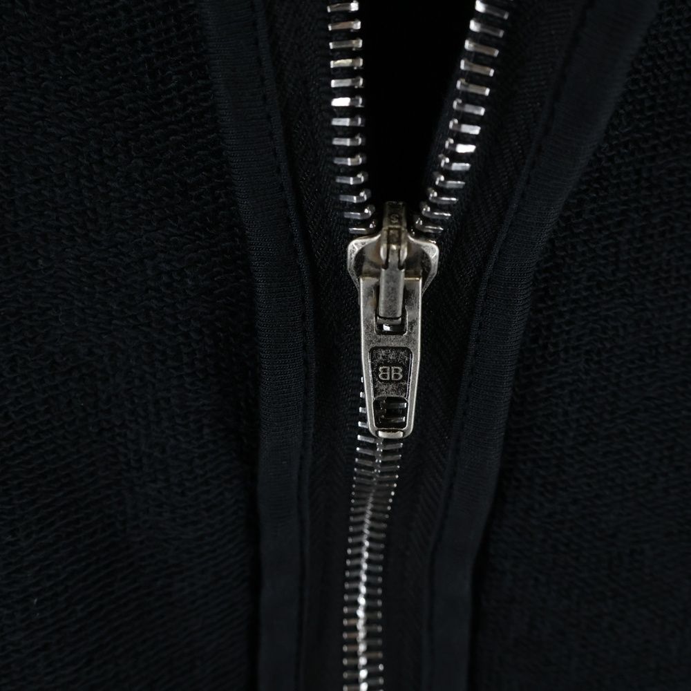 Balenciaga Inside Out Zipup Hoodie Out Zip Black — view 5