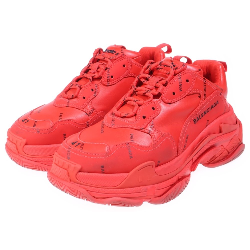 Balenciaga Triple S Trainers Low Cut Sneakers Red — view 2