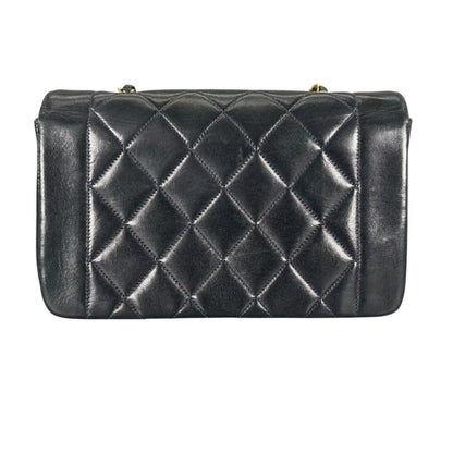 Chanel Shoulder Bag Diana 22 Single Flap Crossbody CC Logo Black Gold — view 2