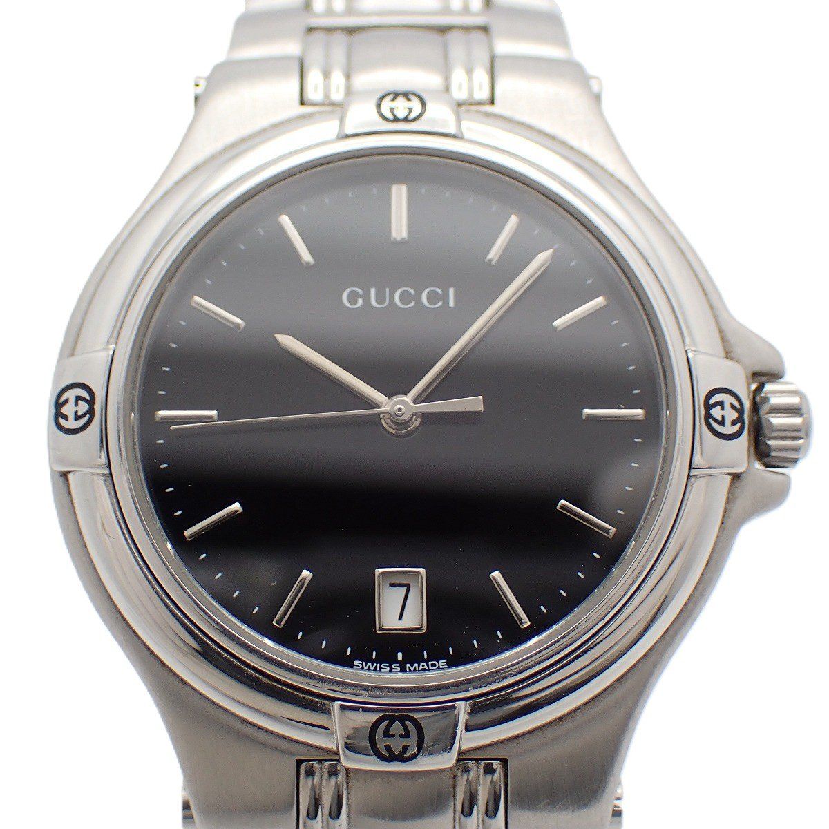 Gucci Quartz Watch Black Dial SS