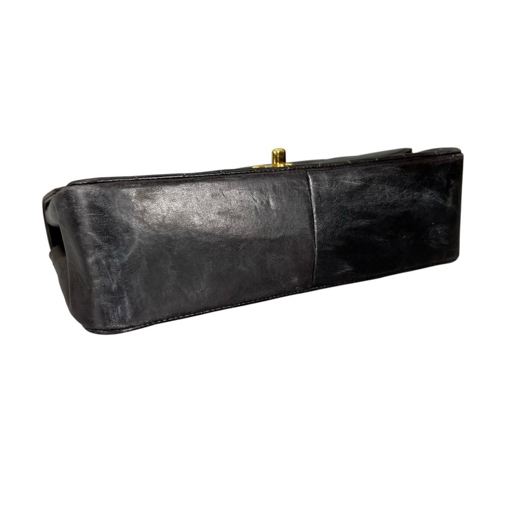 Chanel Shoulder Bag Diana 25 Gold Chain CC Logo Lambskin Black — view 3