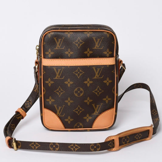 Louis Vuitton Shoulder Bag Danube Monogram Brown Gold
