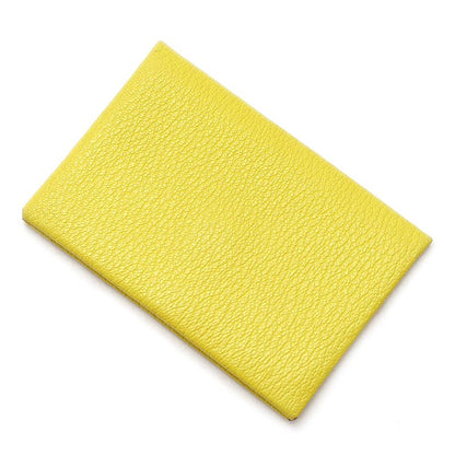 Hermes Calvi Card Case Yellow