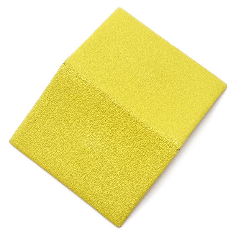 Hermes Calvi Card Case Yellow