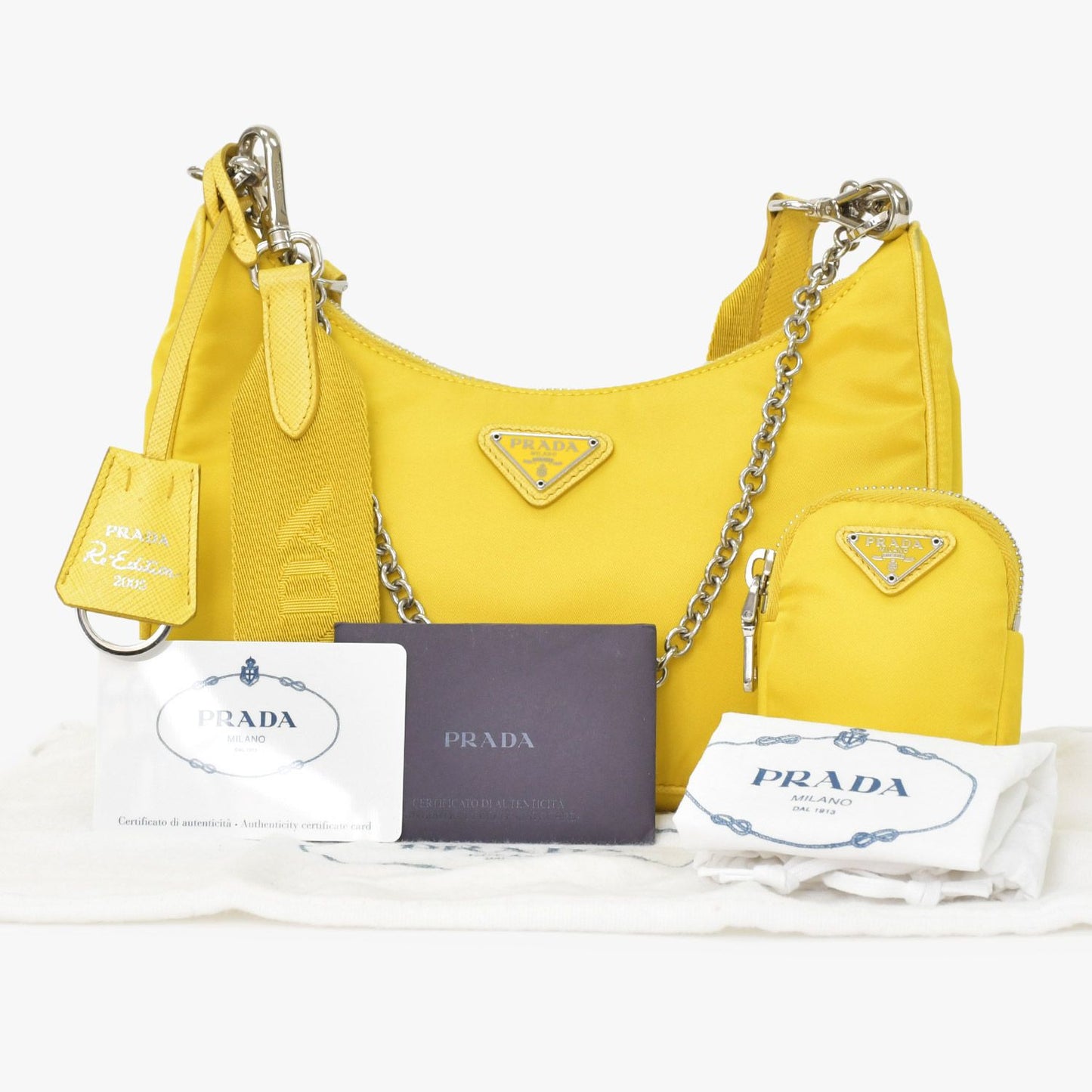 Prada Shoulder Bag Re Edition 2005 Re-Nylon 2-Way Yellow