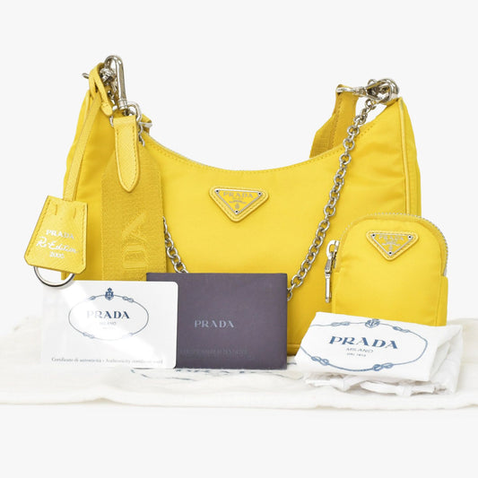 Prada Shoulder Bag Re Edition 2005 Re-Nylon 2-Way Yellow