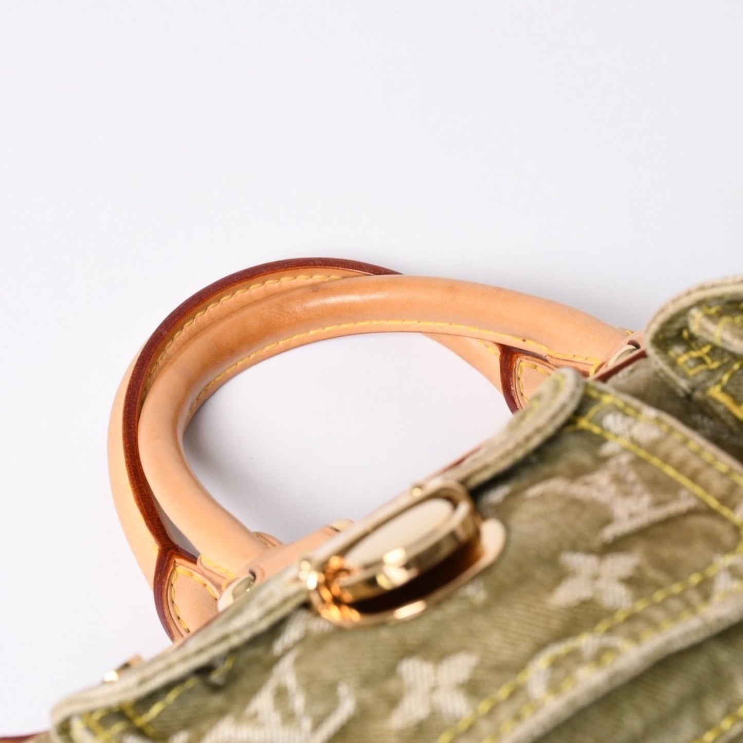 Louis Vuitton Handbag Denim Neo Speedy Monogram Khaki Gold — view 8