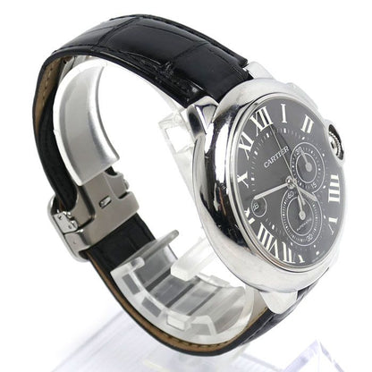 Cartier Baron Blue Chronograph Watch Automatic — view 3