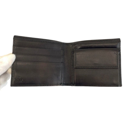 Gucci Interlocking Black Silver GG Canvas Compact Wallet — view 4