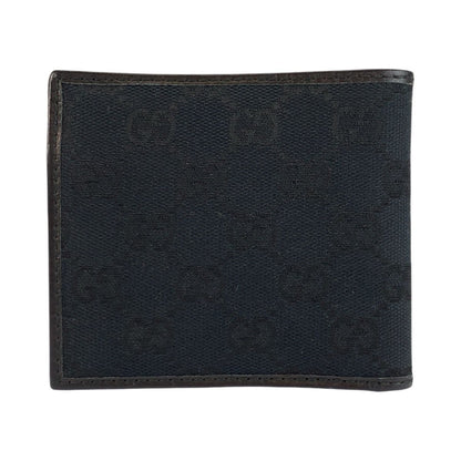 Gucci Interlocking Black Silver GG Canvas Compact Wallet — view 2