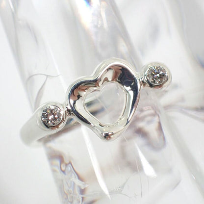 Tiffany & Co 925 Diamond Open Heart Ring — view 4
