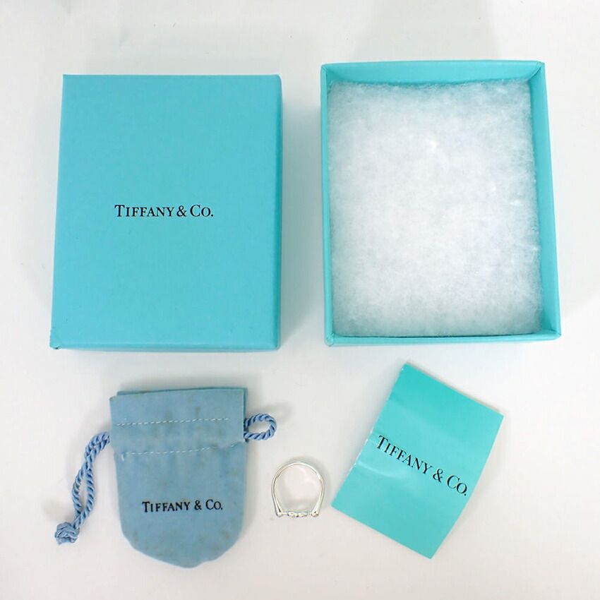 Tiffany & Co 925 Diamond Open Heart Ring — view 8
