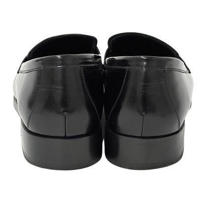Prada Leather Shoes Triangle Logo Loafers Black 39 Simple — view 4