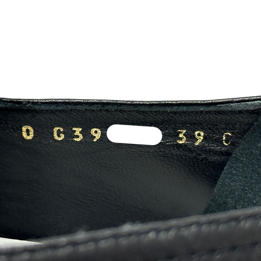 Chanel Shoes Quilted Leather Slip on Black Gold 39 Sneakers Thick Sole — view 8