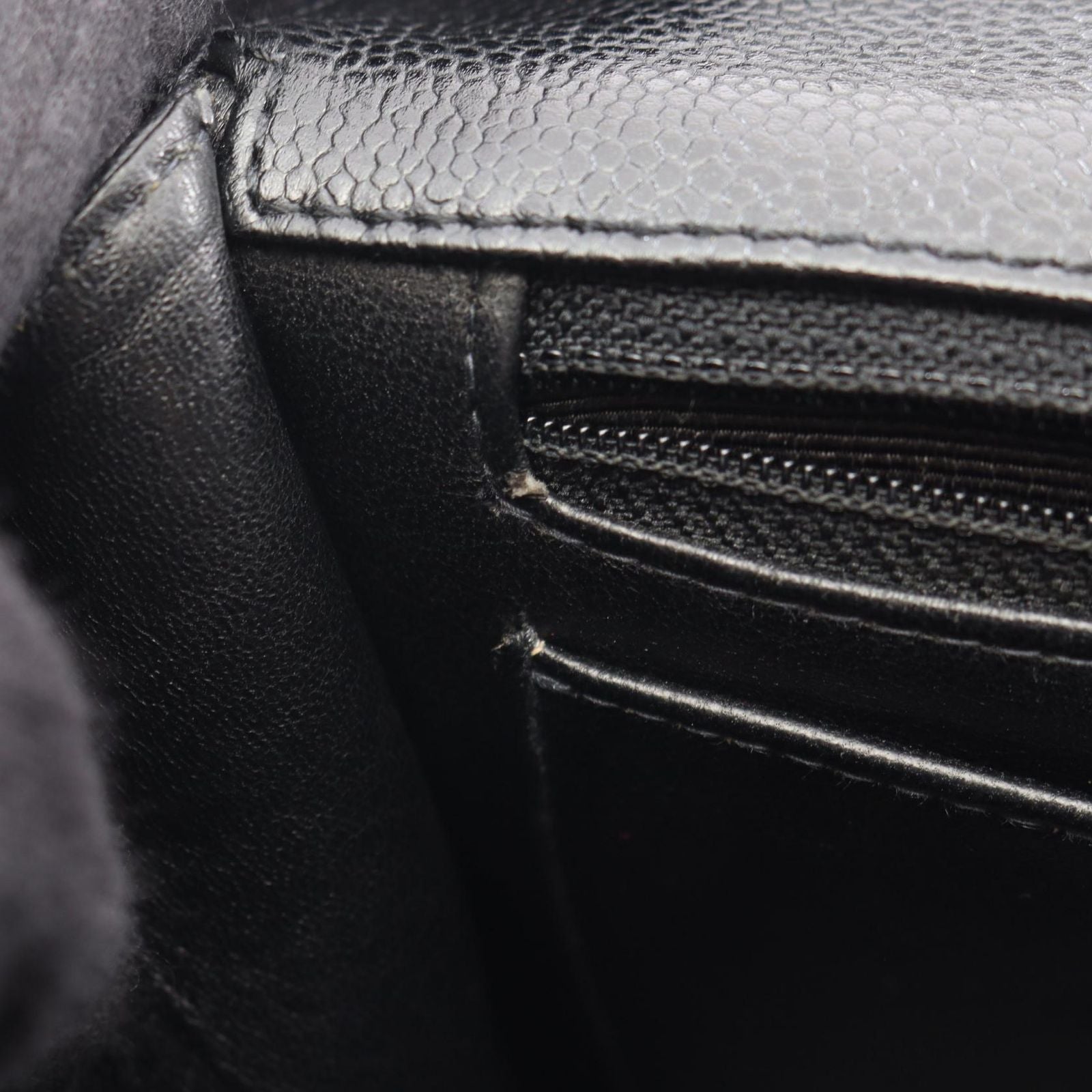 Chanel Handbag 2.55 Quilted Top Handle Black Calf Bag — view 7