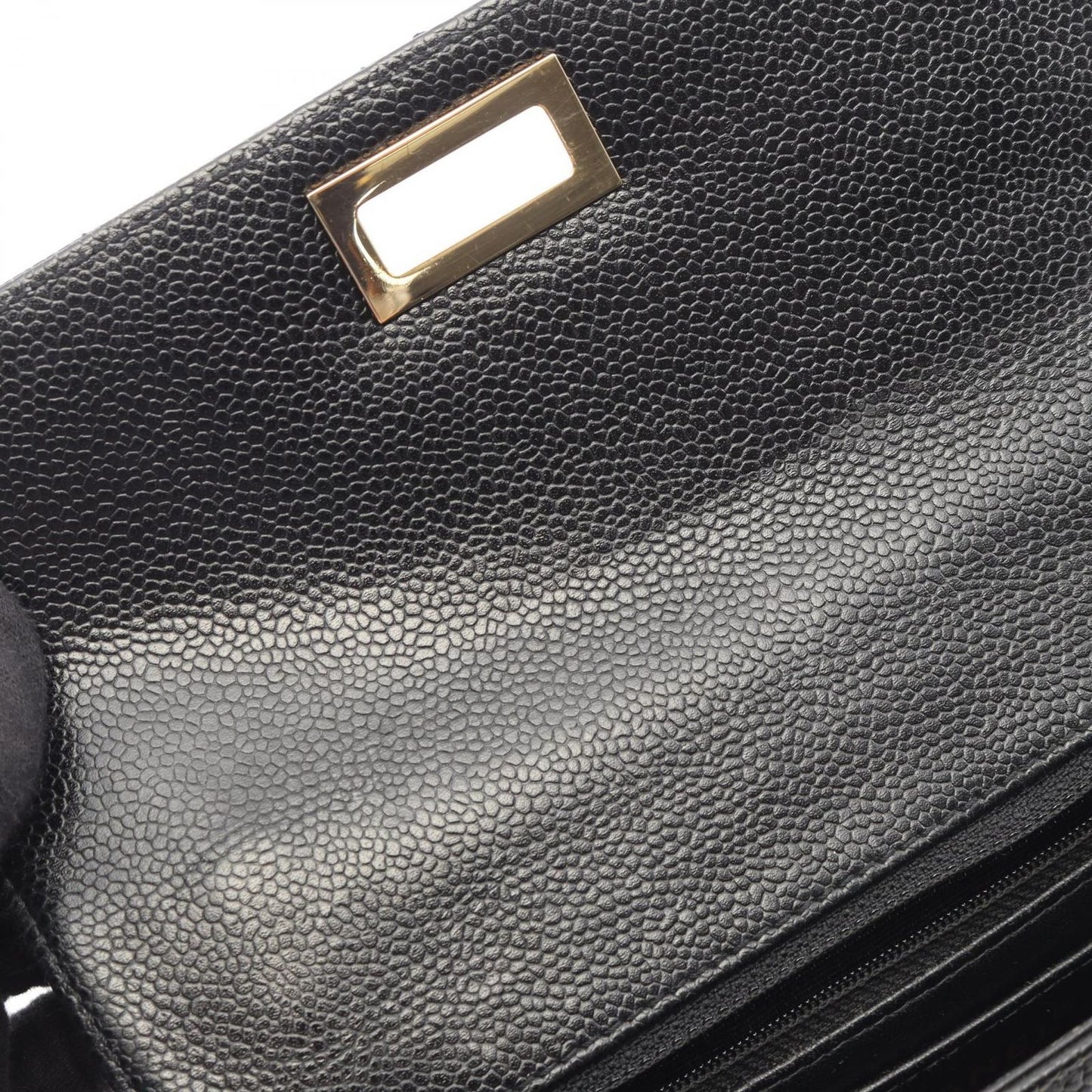 Chanel Handbag 2.55 Quilted Top Handle Black Calf Bag — view 9
