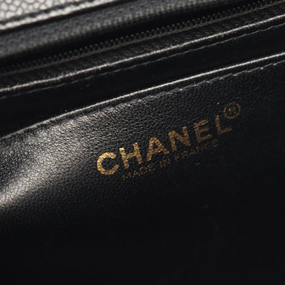 Chanel Handbag 2.55 Quilted Top Handle Black Calf Bag — view 4