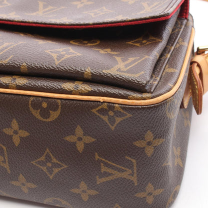 Louis Vuitton Shoulder Bag Viva City MM Canvas Leather — view 8