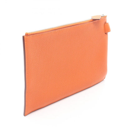 Hermes Clutch Cabas Vertiju 24 Orange Leather — view 2