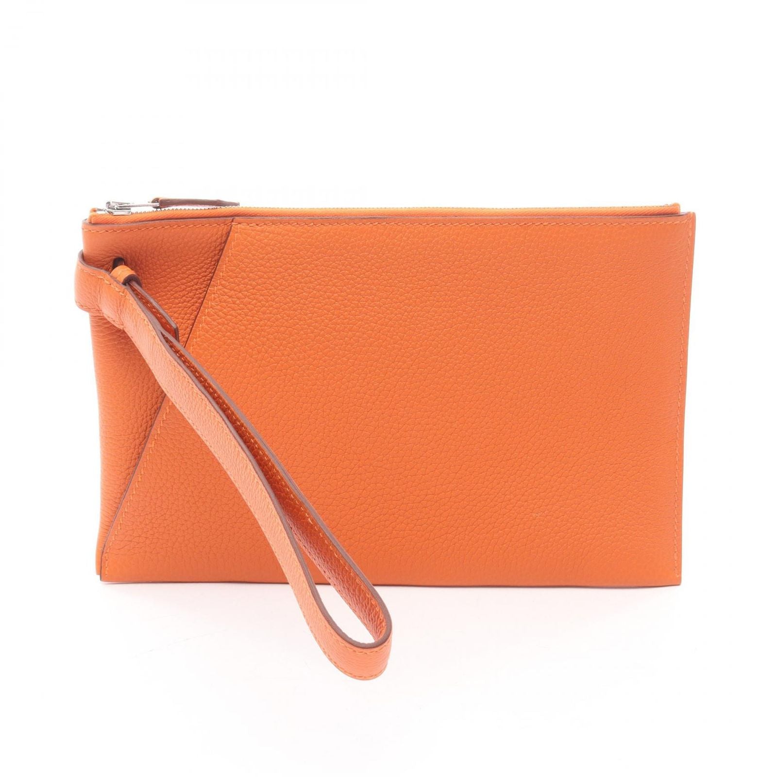 Hermes Clutch Cabas Vertiju 24 Orange Leather