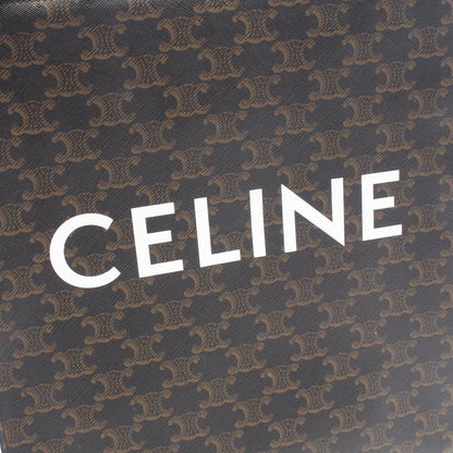 Celine Tote Small Vertical Cover Triomphe 2-Way Black Brown Canvas Leather — view 4