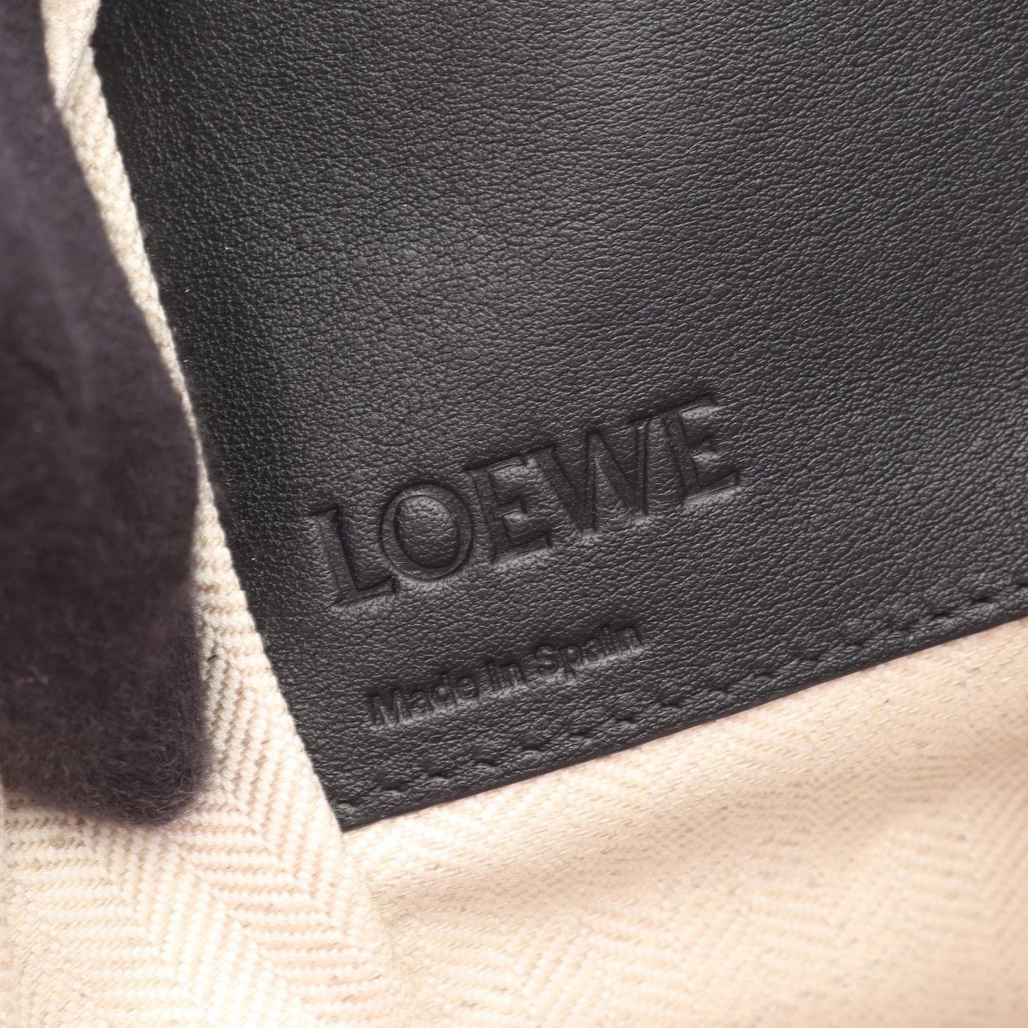 Loewe Handbag 2-Way Gray Khaki Leather Hammock — view 4