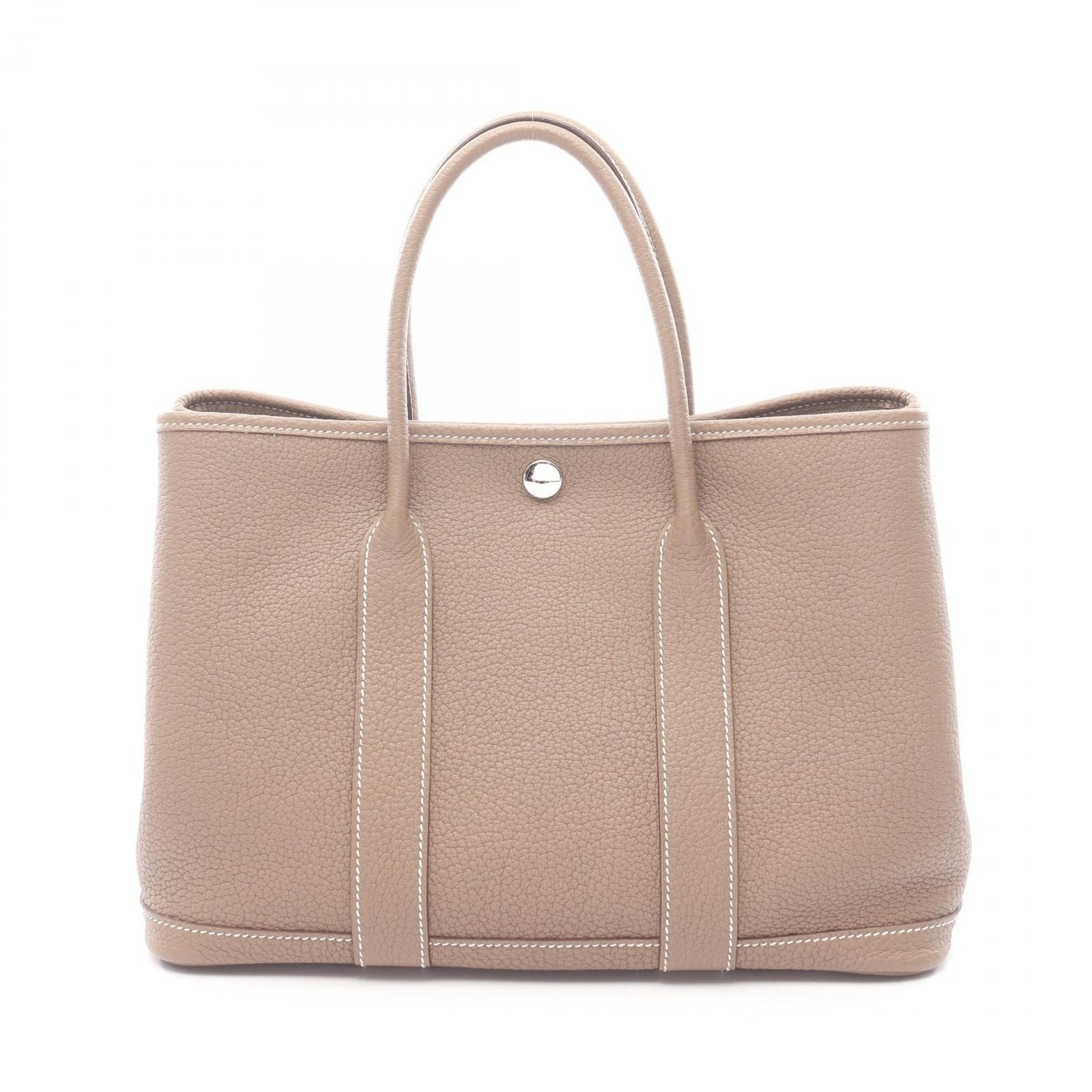 Hermes Tote Garden Party TPM Etoupe Leather