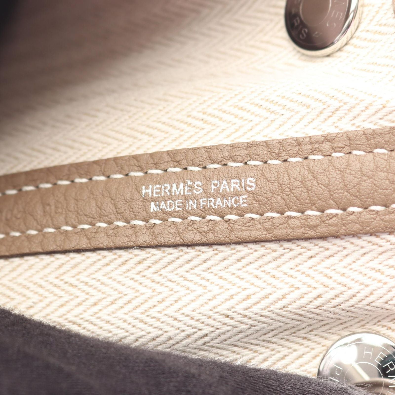Hermes Tote Garden Party TPM Etoupe Leather — view 4