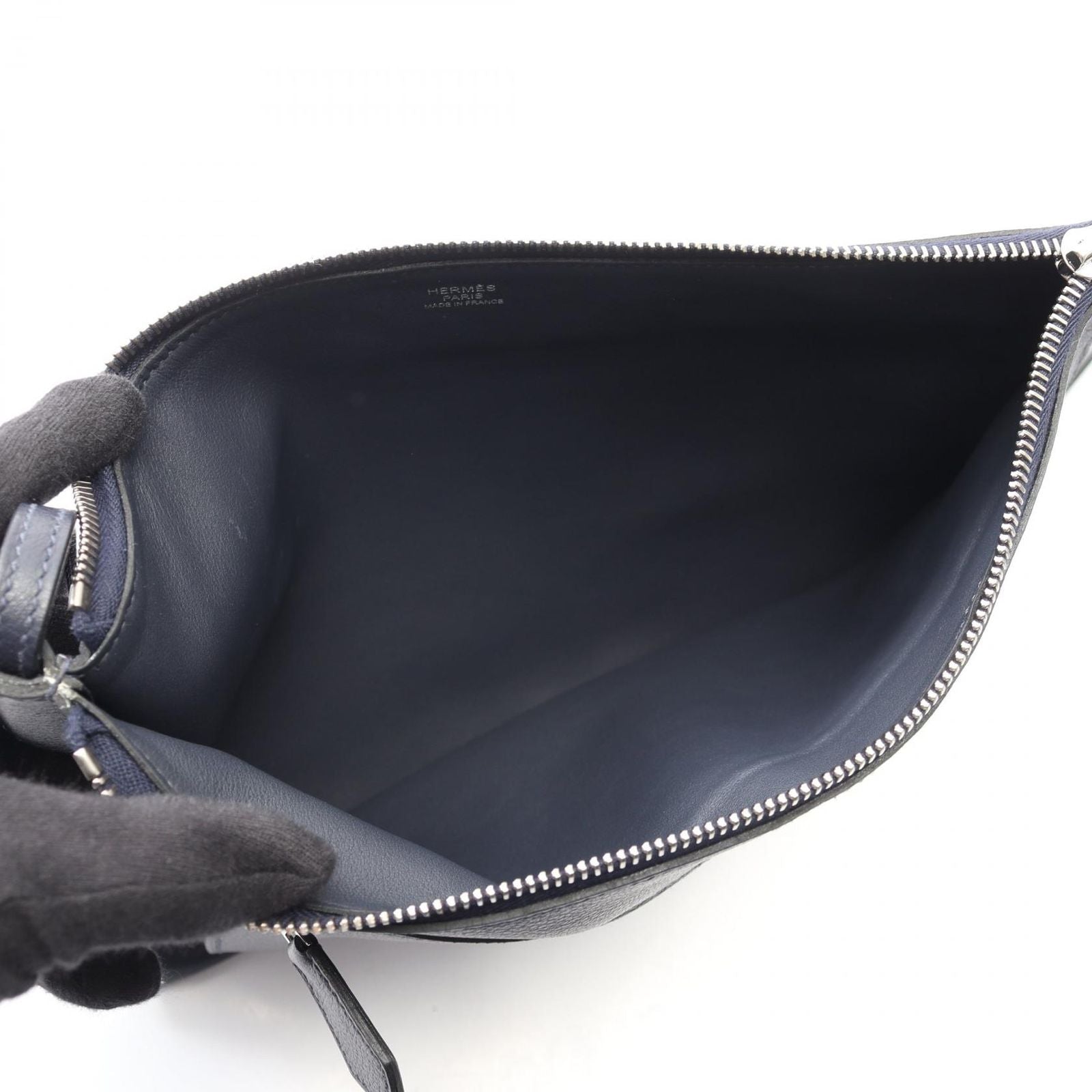 Hermes Shoulder Bag Ultra Plastic GM Blue New — view 3