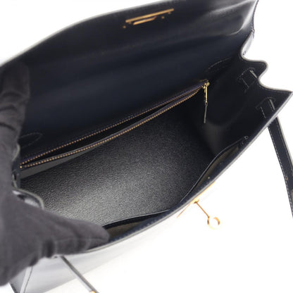Hermes Handbag Kelly 28 Sellier 2-Way Blue Indigo Calf — view 3