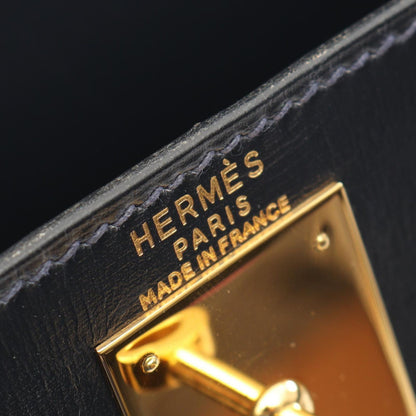 Hermes Handbag Kelly 28 Sellier 2-Way Blue Indigo Calf — view 4