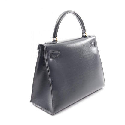 Hermes Handbag Kelly 28 Sellier 2-Way Blue Indigo Calf — view 2