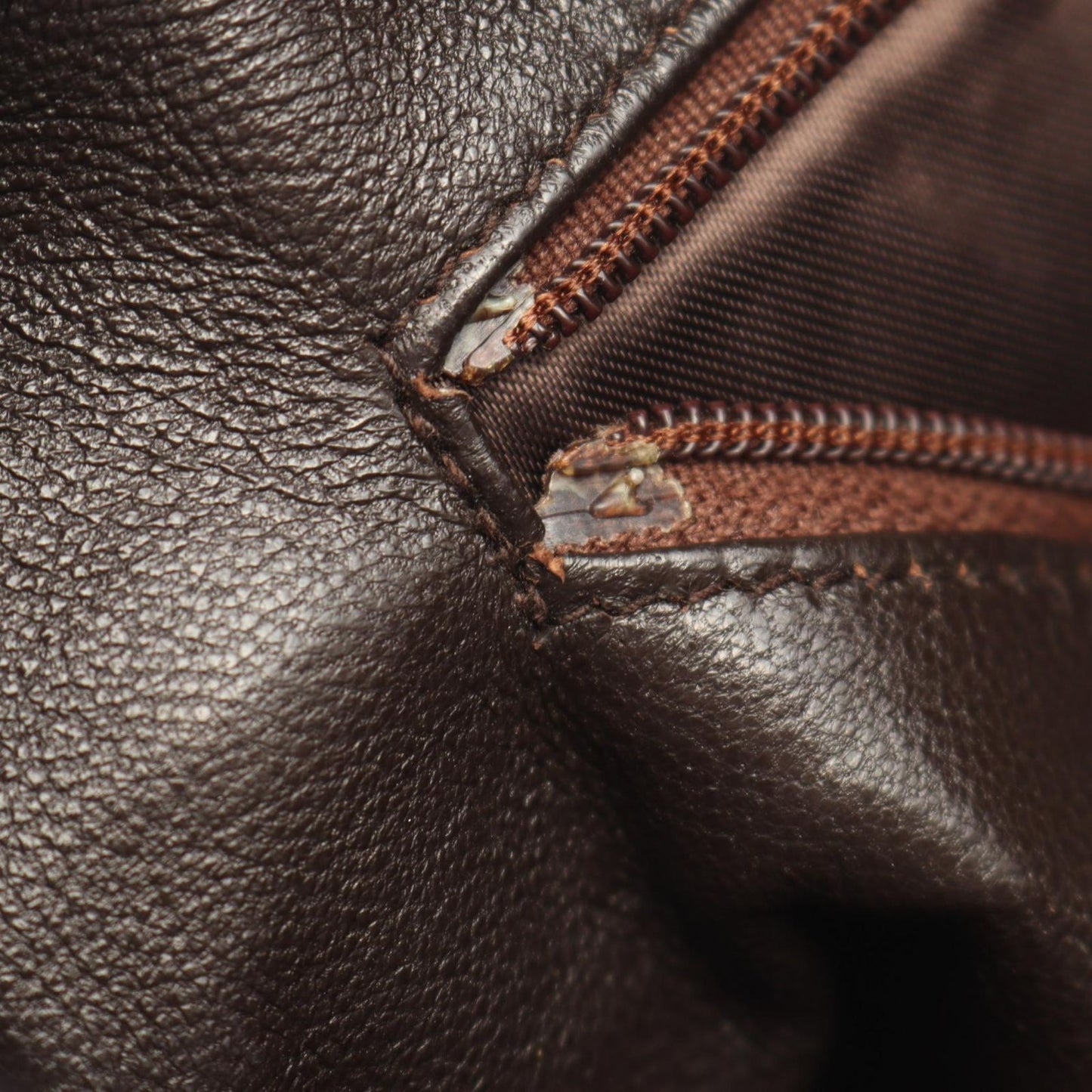 Chanel Shoulder Bag Quilted Brown Caviar Leather Fringe Chain — view 6