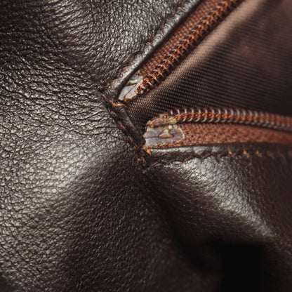 Chanel Shoulder Bag Quilted Brown Caviar Leather Fringe Chain — view 6
